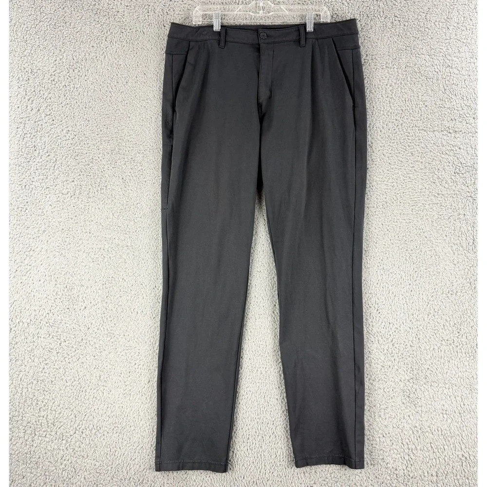 BYLT Everyday Pant 2.0 Mens 40 Tall Black Slim Fit Stretch Performance Trousers